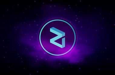 zilliqa-zil virtual currency images. 3d illustrations.