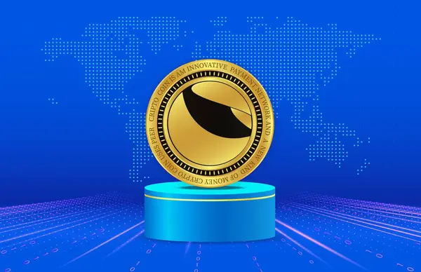 Stock image digital background image of the terra luna virtual currency. 3d illustration.