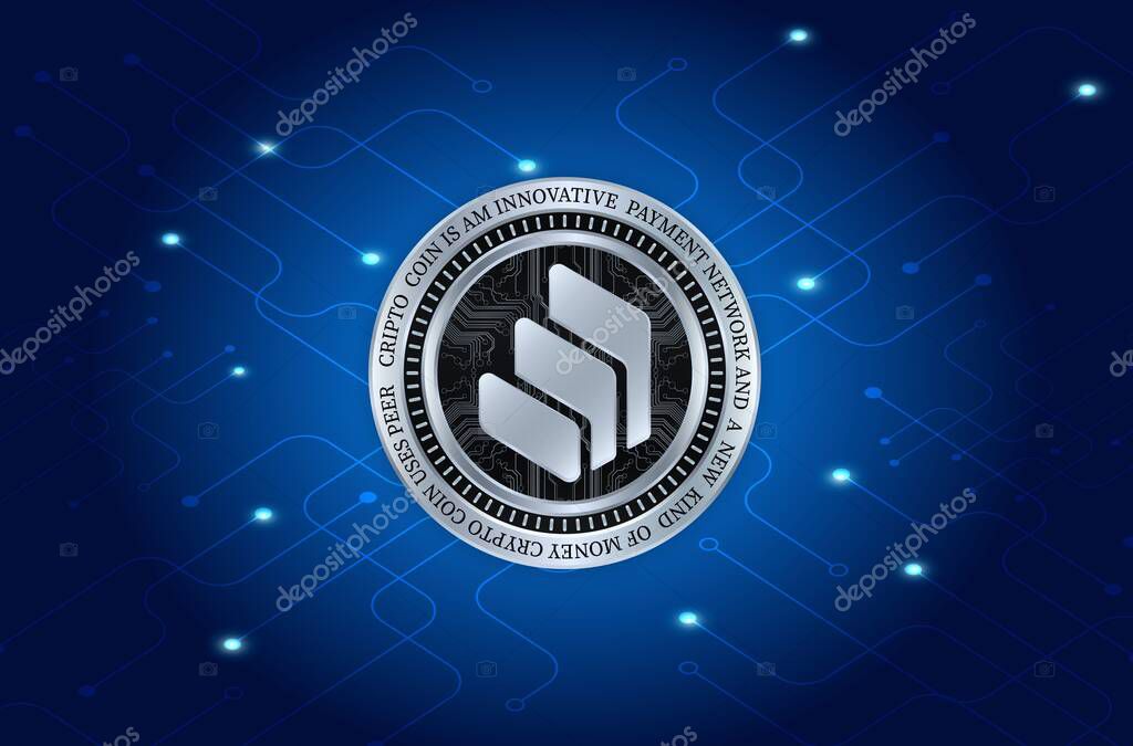 Images of compound-comp cryptocurrency on digital background. 3d illustrations.