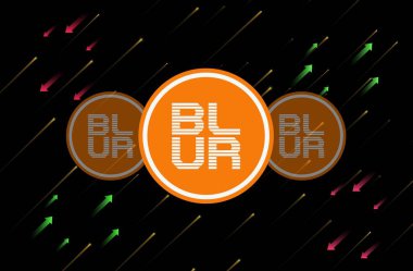 Dijital arkaplanda bulanık şifreli resimler. 3d illüstrasyon.