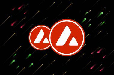 Dijital arkaplanda çığ-avax sanal para birimi görüntüsü. 3d illüstrasyon.