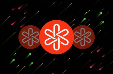 Sanal paralar ve logoları. Göçük sanal para birimi logosu. 3d illüstrasyon.