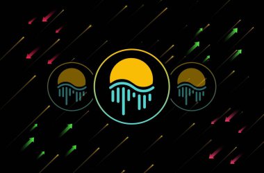 Dijital arka planda ay nehri taşıma madeni para logosu. 3d illüstrasyon.