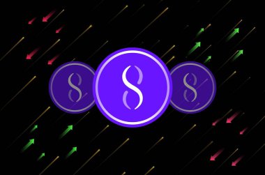 Tekillik-Agix sanal para biriminin görüntüleri. 3d illüstrasyon