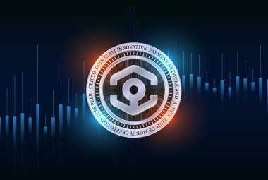 Dijital arkaplanda Ankr sanal para birimi resmi. 3d illüstrasyon