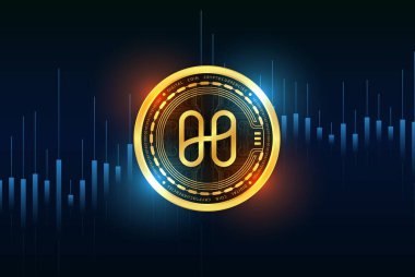 Harmony-1 sanal para birimi logosu. 3d illüstrasyon.