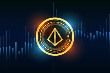  Loopring-lrc sanal para birimi resimleri. 3d illüstrasyon.