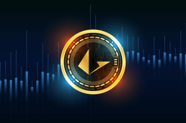  Loopring-lrc sanal para birimi resimleri. 3d illüstrasyon.