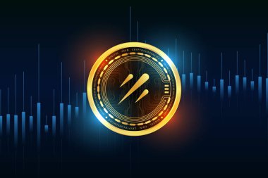 Galxe-gal sanal para birimi görüntüsü. 3d illüstrasyon.