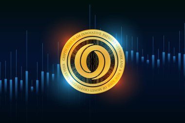 Renkli daireler halinde kripto para birimi logoları. Vektör logo resimleri. 3d illüstrasyon.