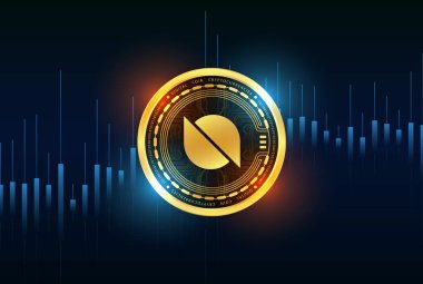 Dijital arkaplanda ontoloji-ont sanal para birimi görüntüleri. 3d illüstrasyon.