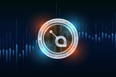 Dijital arkaplanda siacoin-sc şifreli para birimi resmi. 3d illüstrasyon.