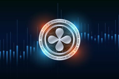 Dijital arkaplanda syntropy-noia sanal para birimi resmi. 3d illüstrasyon.