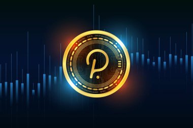 Dijital arkaplanda polkadot-nokta şifreleme resimleri. 3d illüstrasyon.