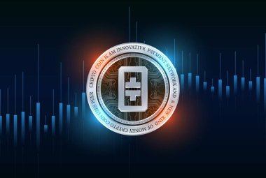 Dijital arkaplanda teta token-teta ağı kripto para birimi resimleri. 3d illüstrasyon.