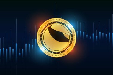 Terra luna sanal para biriminin dijital arkaplan görüntüsü. 3d illüstrasyon.