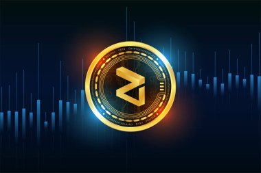 zilliqa-zil virtual currency images. 3d illustrations.