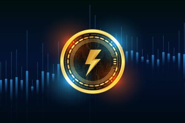 Vethortoken-vtho sanal para biriminin görüntüleri. 3d illüstrasyon