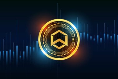 Wan-Wan sanal para biriminin görüntüleri. 3d illüstrasyon