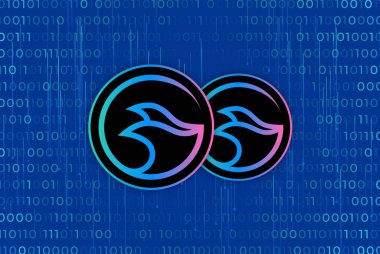 Manta network-manta para şifreli para birimi resmi dijital arkaplanda. 3d illüstrasyon.