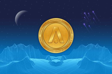 aion sanal para birimi görünümleri. 3d illüstrasyon