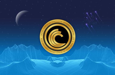bittorrent-bttc sanal para birimi resmi dijital arkaplanda. 3d illüstrasyon.