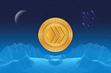 Kovan şifreli para birimi resimleri. 3d illüstrasyon.