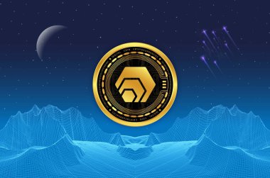 dijital arkaplanda sanal para birimi görüntüleri var. 3d illüstrasyon.