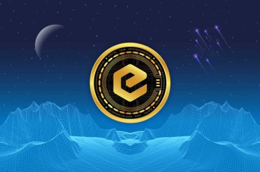 ecash-xec sanal para biriminin görüntüleri. 3d illüstrasyon