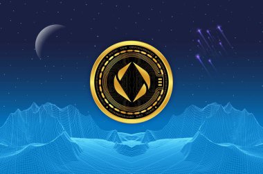 ethereum name-ens sanal para birimi resimleri. 3d illüstrasyon