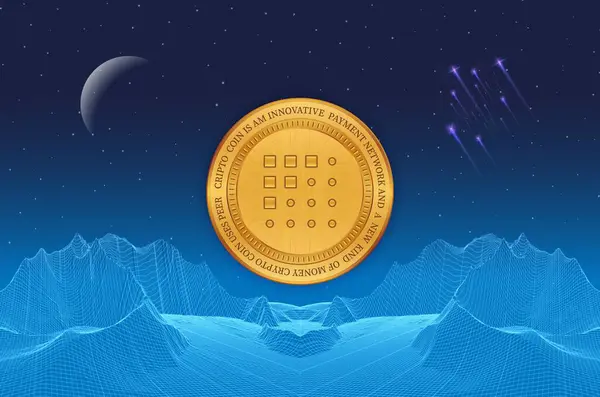 Fetch Kryptowährungsbilder Auf Digitalem Hintergrund Illustration Stockbild