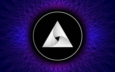 dijital arkaplanda api3 sanal para birimi görüntüleri. 3d illüstrasyon.