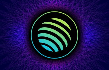 Jupiter-jup sanal para biriminin dijital arkaplan resmi. 3d çizimler.