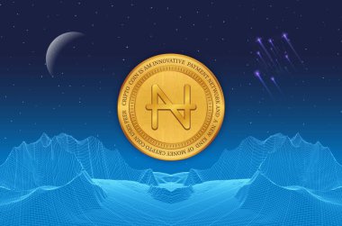 navcoin-nav virtual currency images. 3d illustration