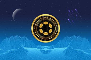 Dijital arkaplanda polkadot-nokta şifreleme resimleri. 3d illüstrasyon.