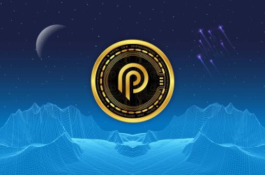 Dijital arkaplanda Pyth network para logosu resmi. 3d illüstrasyon.