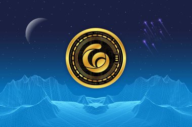 Radyo Kaka-Raca şifreleme para birimi görüntüleri. 3 boyutlu illüstrasyon. dijital paralar.