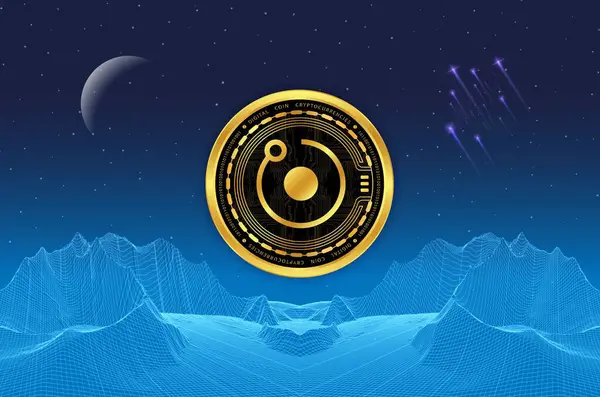 Rendertoken-rndr sanal para biriminin görüntüleri. 3d illüstrasyon