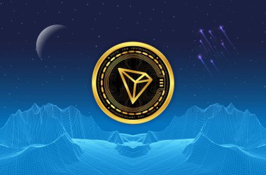  Tron-trx sanal para birimi. 3d illüstrasyon.