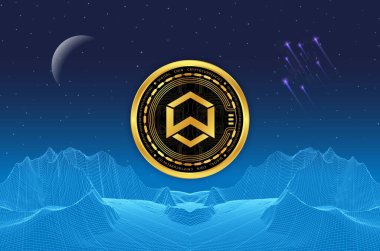 Wan-Wan sanal para biriminin görüntüleri. 3d illüstrasyon