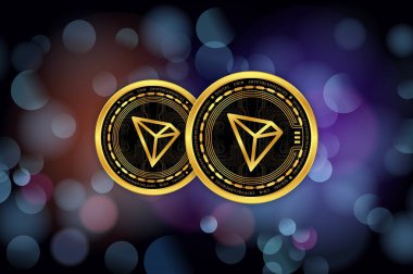  Tron-trx sanal para birimi. 3d illüstrasyon.