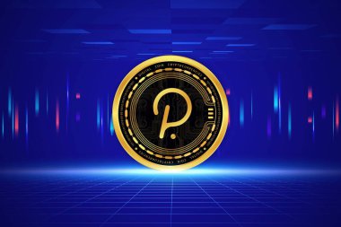 Dijital arkaplanda polkadot-nokta şifreleme resimleri. 3d illüstrasyon.