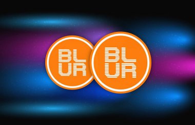 Dijital arkaplanda bulanık şifreli resimler. 3d illüstrasyon.