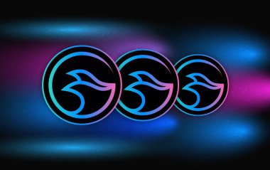 Manta network-manta para şifreli para birimi resmi dijital arkaplanda. 3d illüstrasyon.