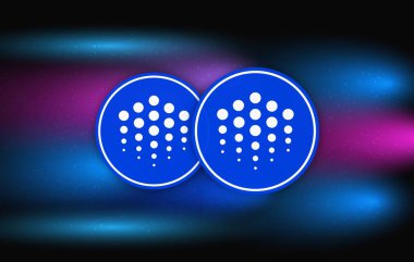 Okyanus sanal para birimi logosu görüntüleri. 3d illüstrasyon.