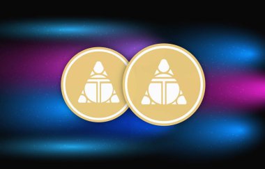 Yabancı dünyalar-TLM sanal para birimi görüntüleri. Dijital paralar. 3d illüstrasyon.