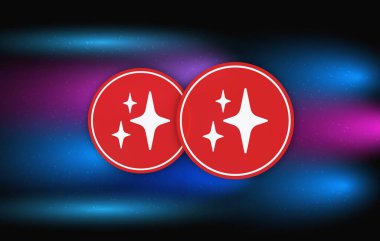 Hazine büyüsü sanal para biriminin dijital arkaplan görüntüsü. 3d çizimler.