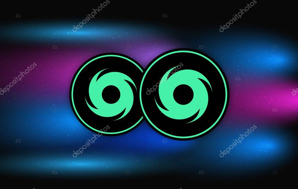 Images of cryptocurrency logos on digital background. tornado cash-torn coin. 3d illustrations.