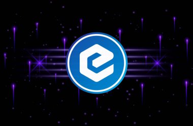 ecash-xec sanal para biriminin görüntüleri. 3d illüstrasyon