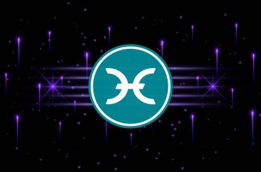 Sanal para biriminin dijital bir arka plandaki görüntüsü. 3d illüstrasyon.